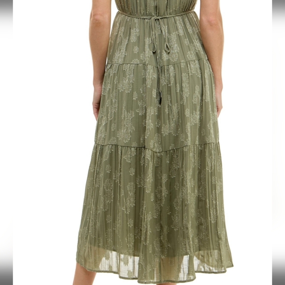 SOCIALITE NWT FLORAL JACQUARD TIERED SLEEVELESS DRESS SZ LARGE - Picture 3 of 15